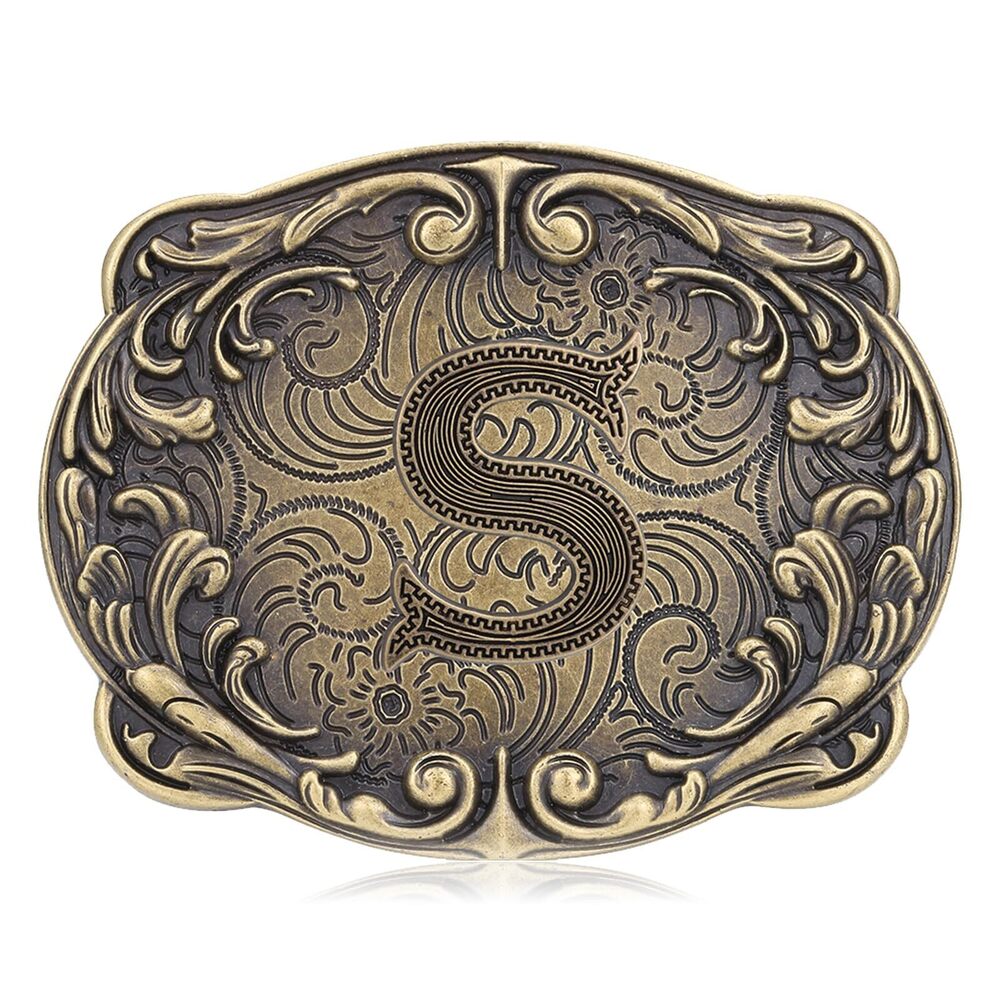 1304 Western Belt Buckles ABCDJMR-Z Initial Belt Buckle Cowboy Custom Belt